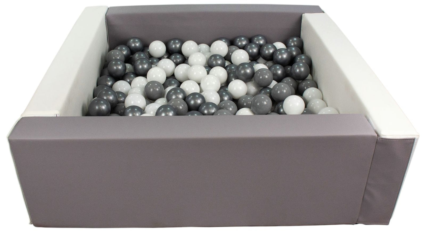Foldbart Skum Boldbassin + 300 balls, Hvid/Grå