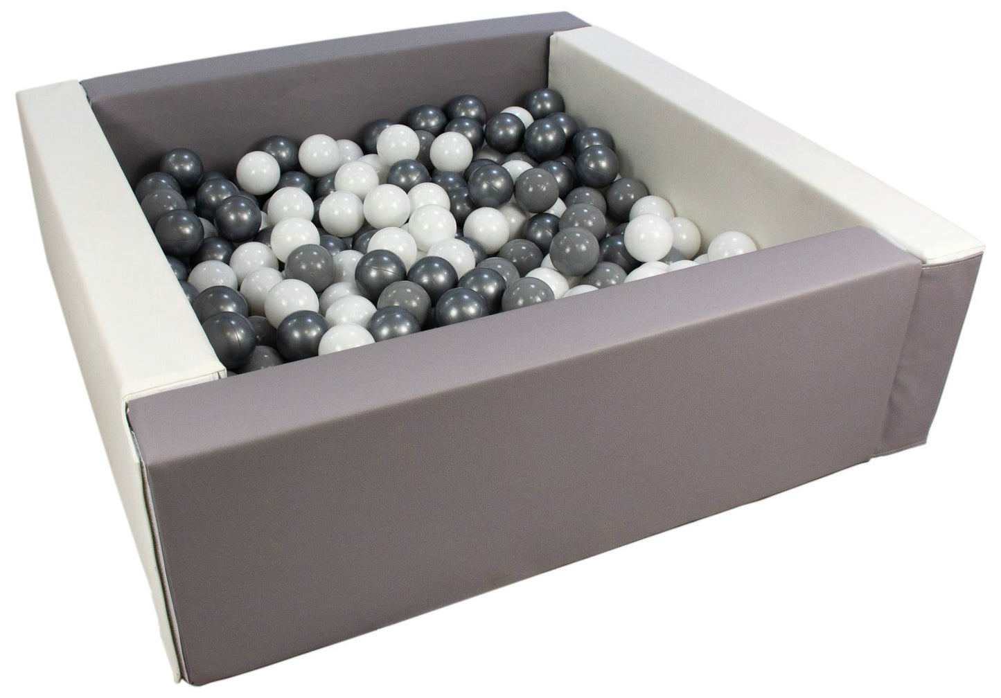 Foldbart Skum Boldbassin + 300 balls, Hvid/Grå